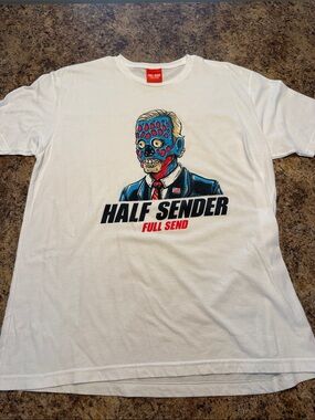 Full Send "Half Sender" Tee - White